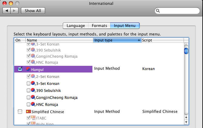 Install Korean on Older Macs