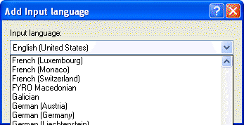 Choose Input Language