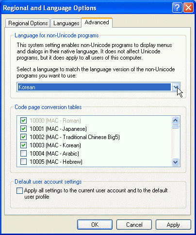 Run Korean Programs on Windows XP